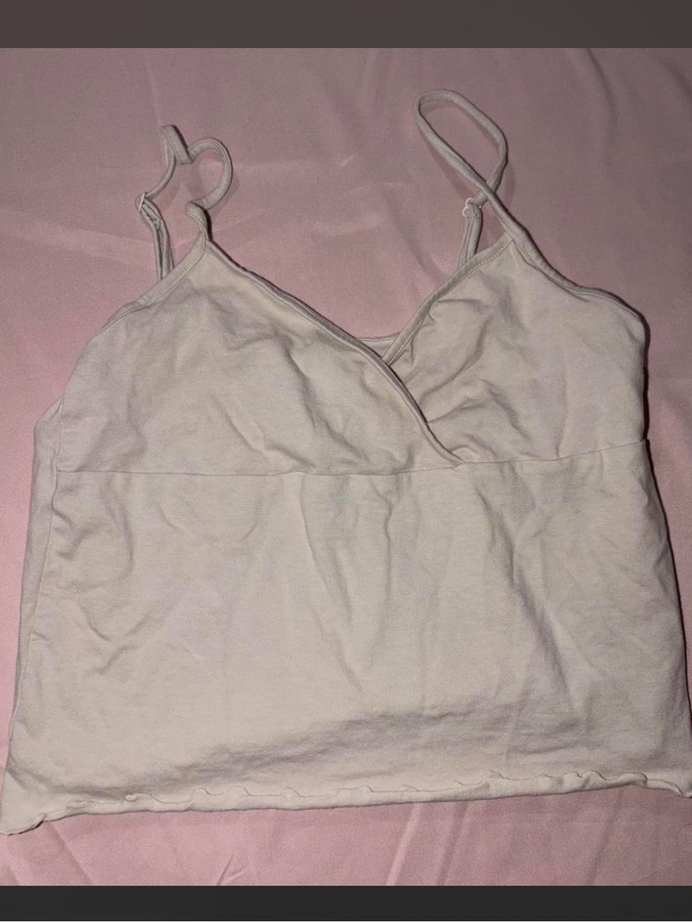 Divided Spaghetti Strap Cami Top